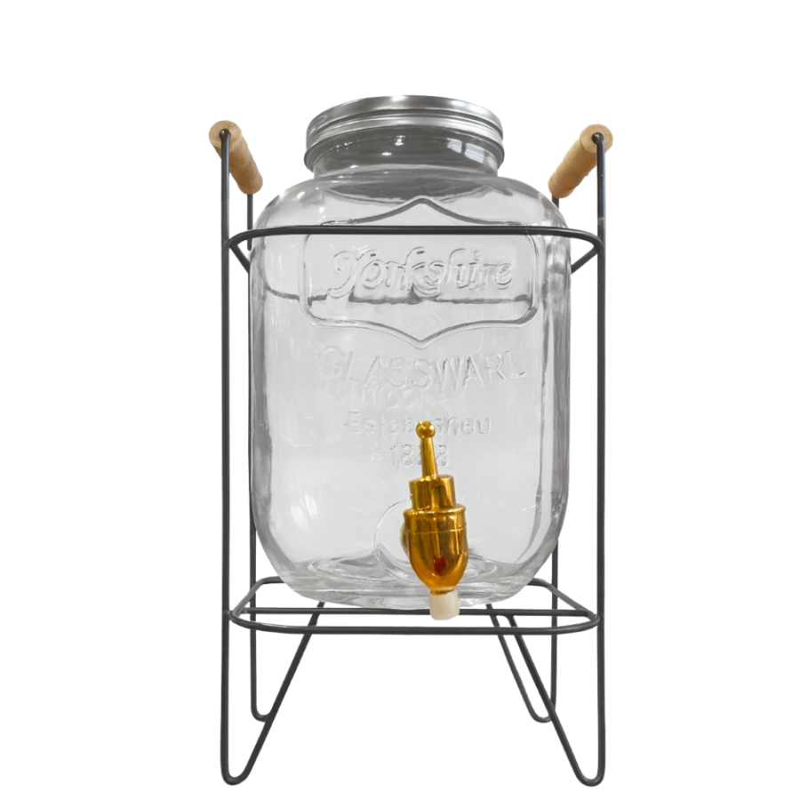Dispensador de líquidos vidrio, 5 litros