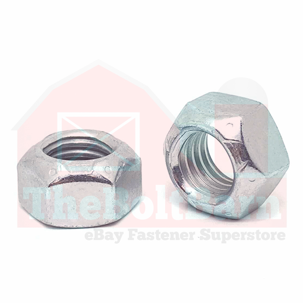 7/8"-9 Grade 8 Hex Top Lock Nuts Zinc Clear Coarse Thread (Pick Quantity) - Picture 2 of 7