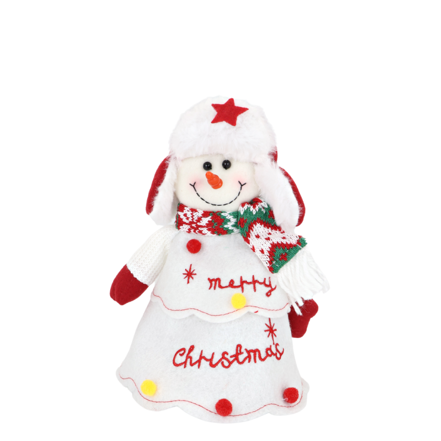 Adorno navideño de mesa muñeco de nieve, 22cm, tela