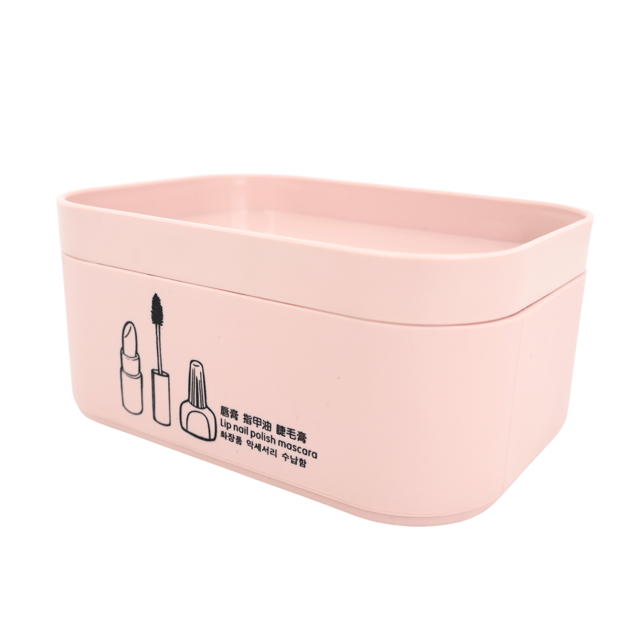 Organizador multifuncional rosado, 7 x 15.5cm, plástico