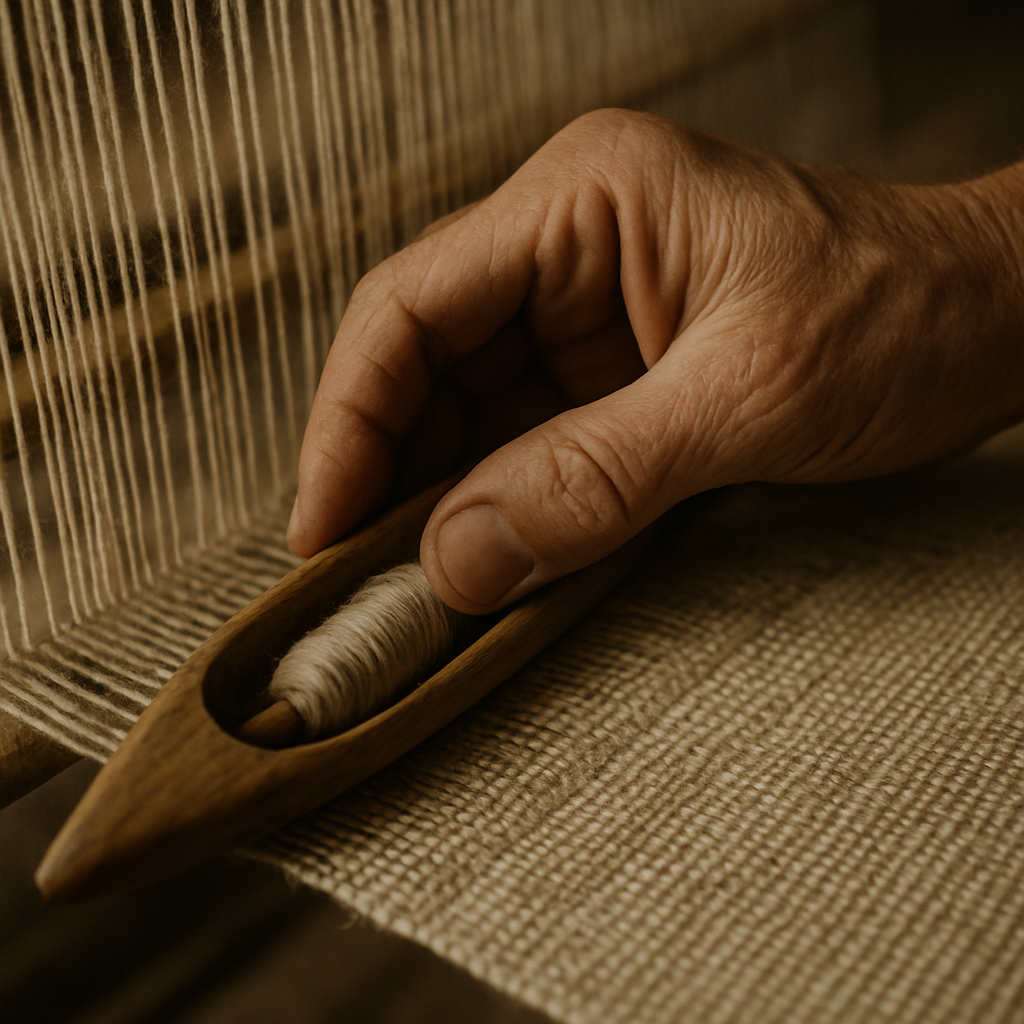 Hand weaving fabric