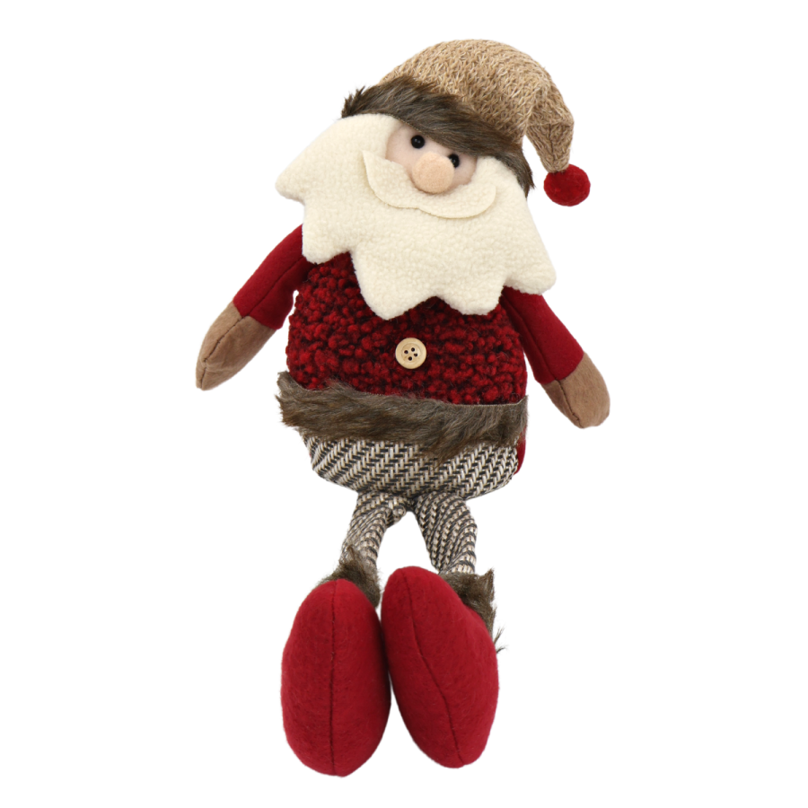 Muñeco navideño papá noel, 47cm, tela