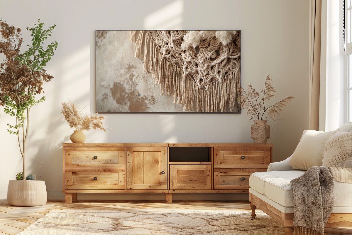 Macramé Wall Dream Boho Frame TV Art