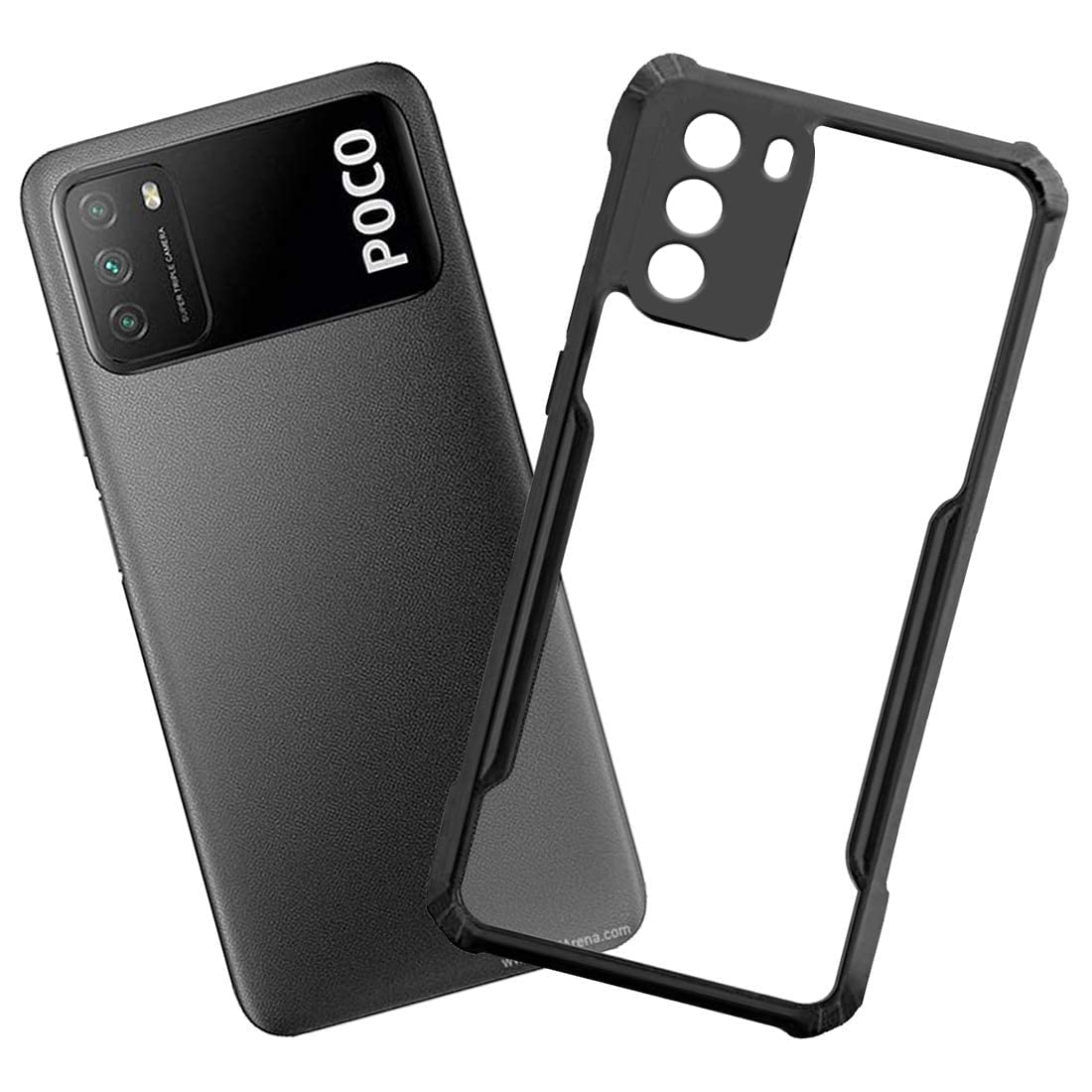Black Border - Transparent Back iPaky Mobile Back Cover Case