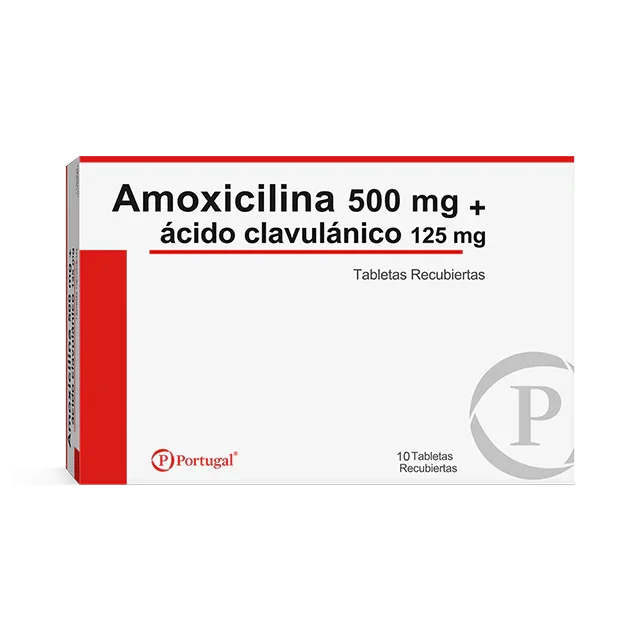 Amoxicilina+Ac Clavulanico500Mg/125Mg cja x 10 tab