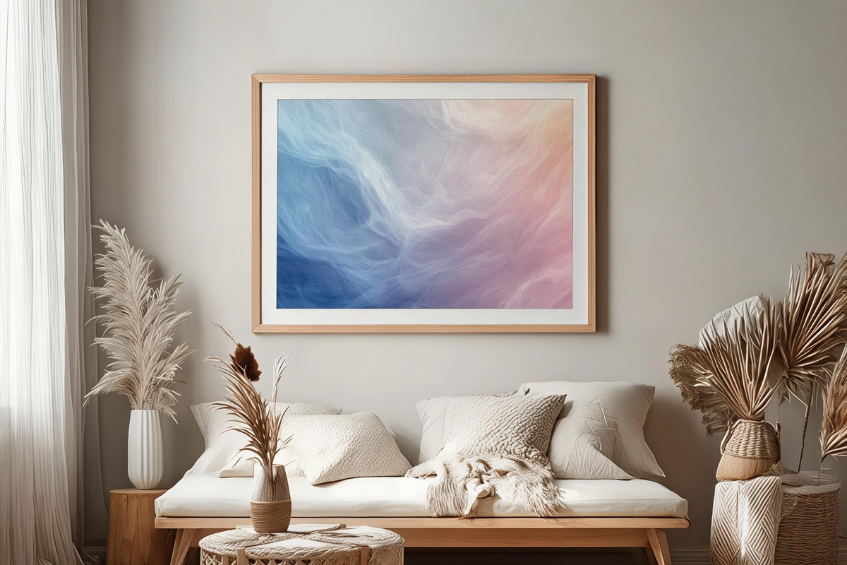 Brushstroke Dreamscape Waves Abstract Printable Wall Art