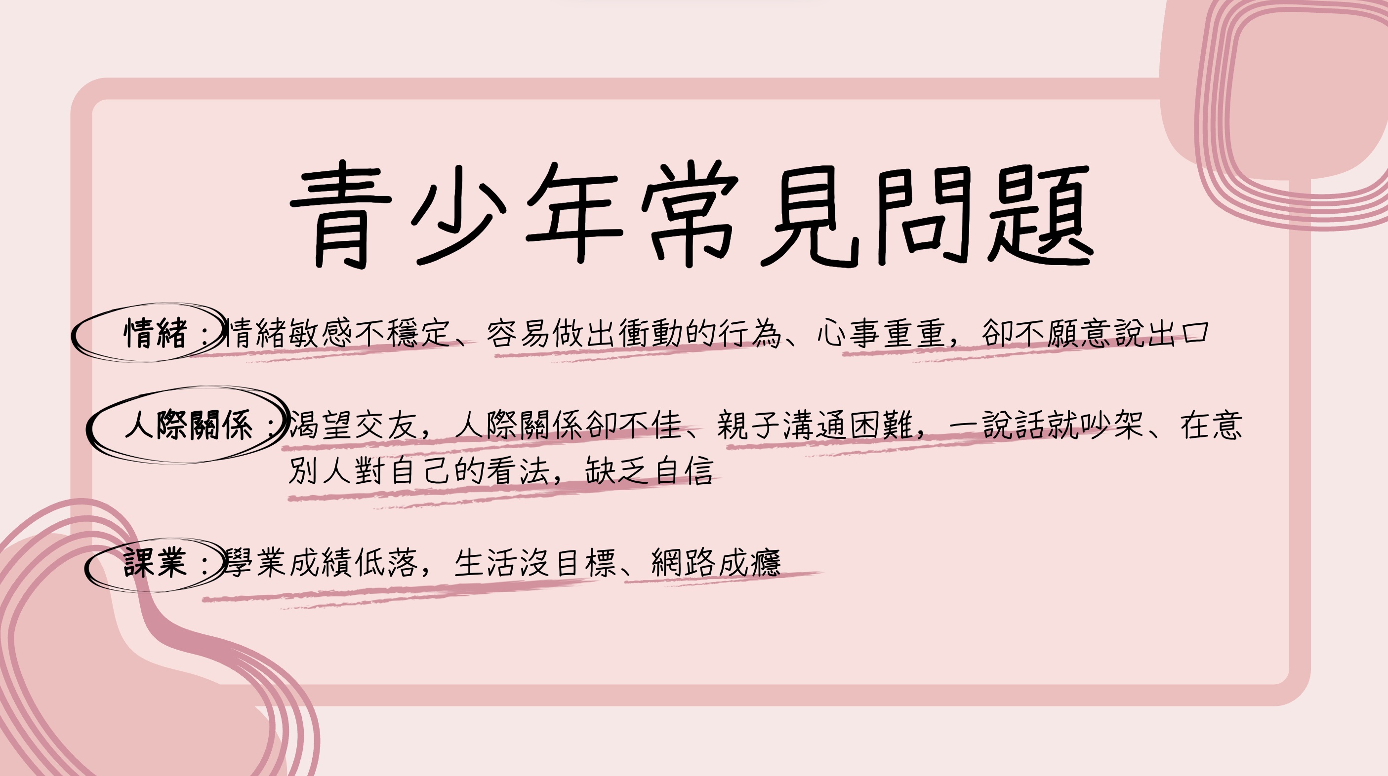 青少年常見問題