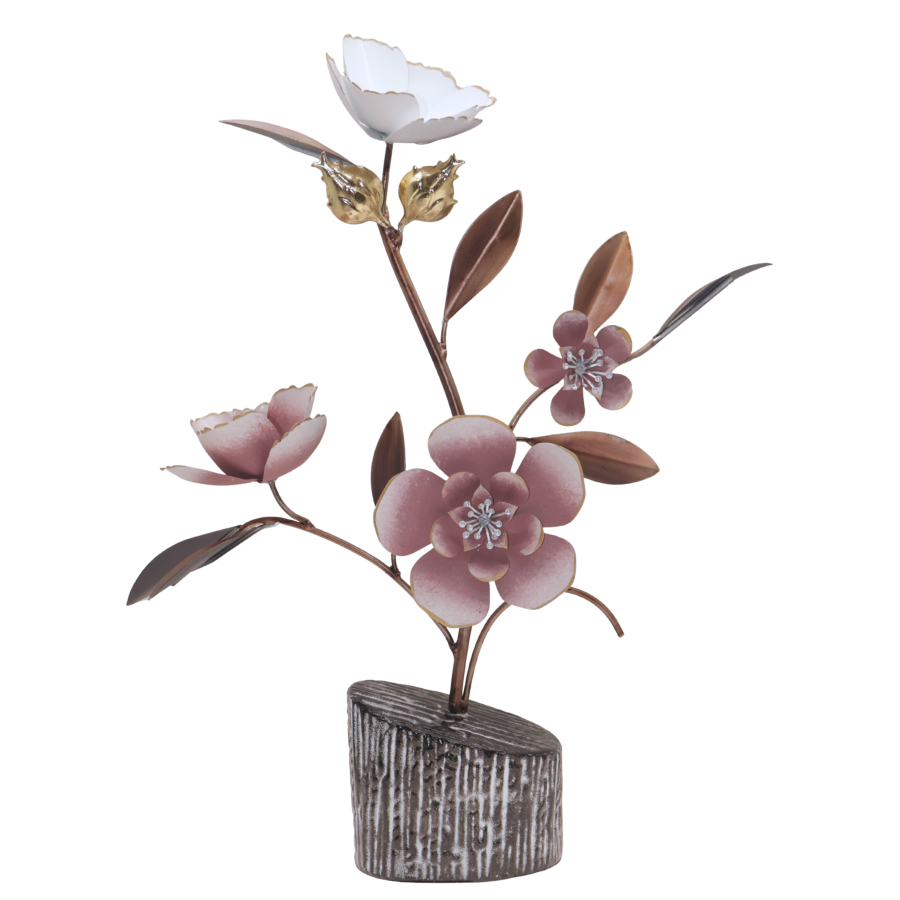 Decoración de flores hierro forjado, 44cm