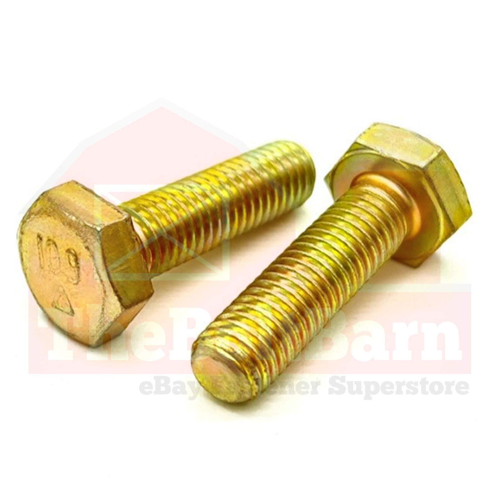 M16-2.0 Class 10.9 Hex Cap Screws Zinc Yellow (Choose Length & Qty)