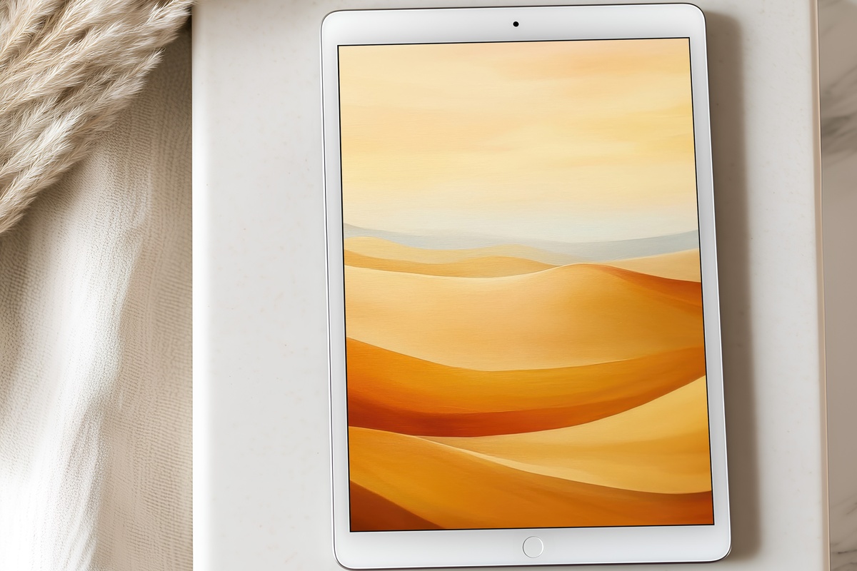 Desert Calm in Modern Brushstrokes modern iPad wallpaper