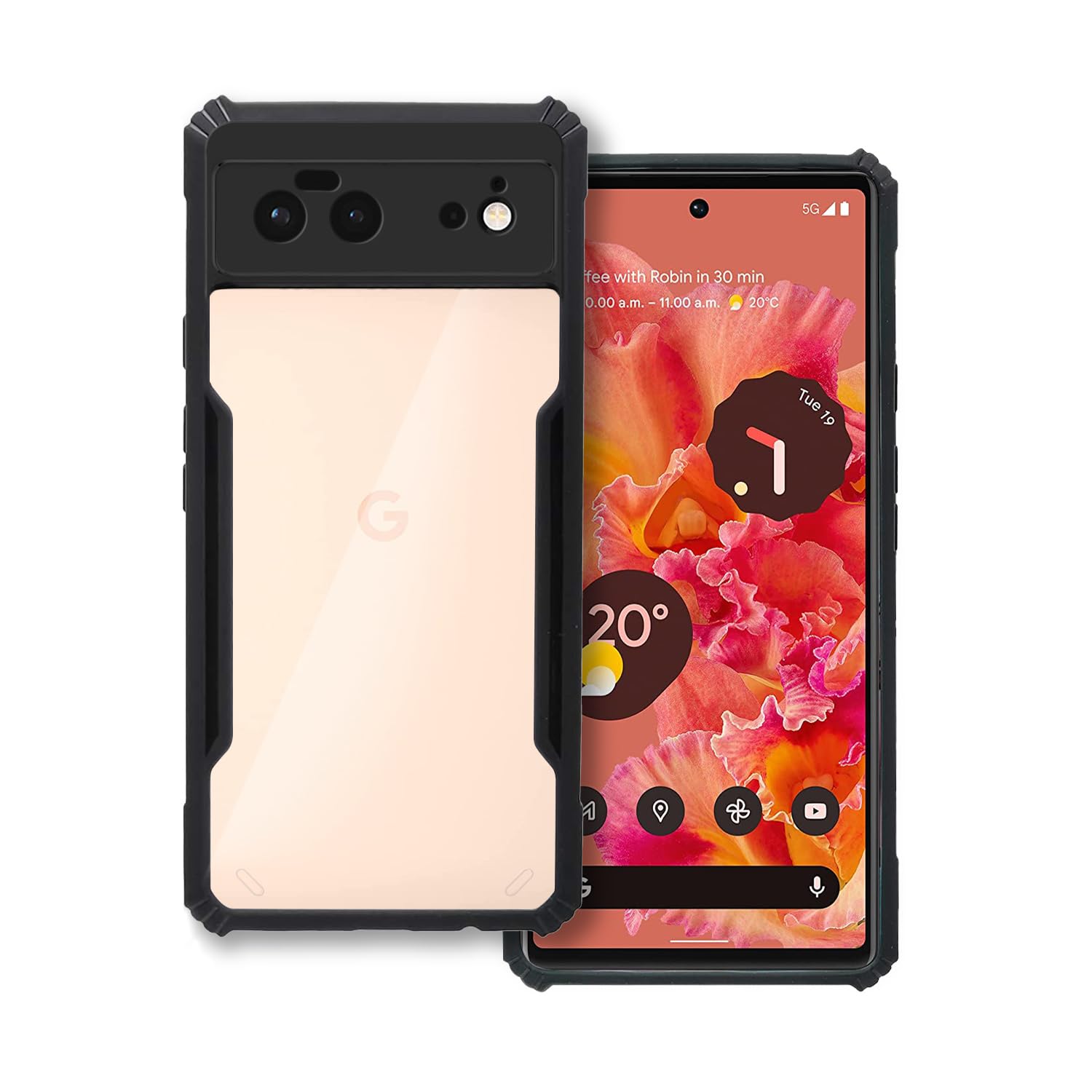 Black Border - Transparent Back iPaky Mobile Back Cover Case