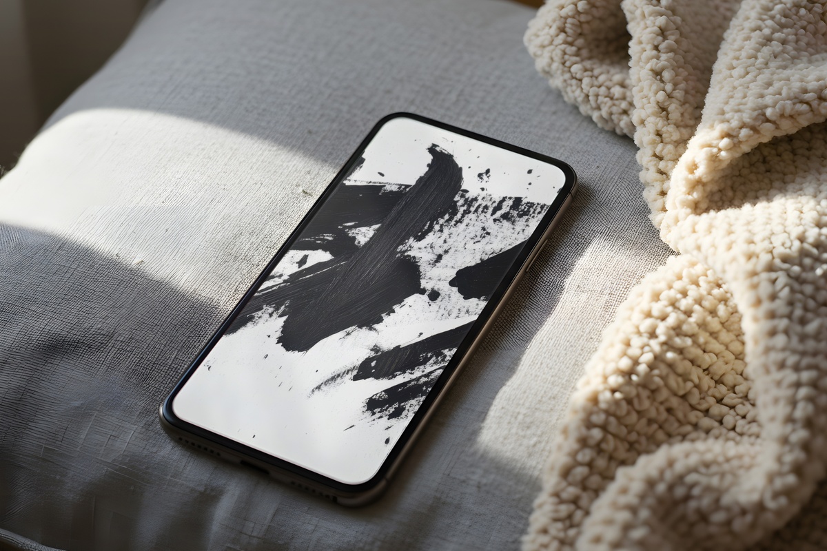 Typography as Artistry Black and White iPhone Wallpaper