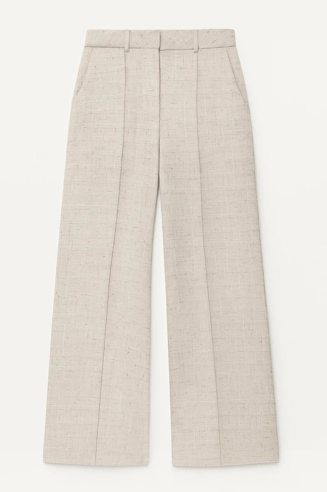 Lavisa - Women's High-Waisted Wide Leg Pressed Pants - Pleated Tailored Trousers