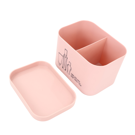 Organizador multifuncional rosado, 12.5x15.5cm, plástico