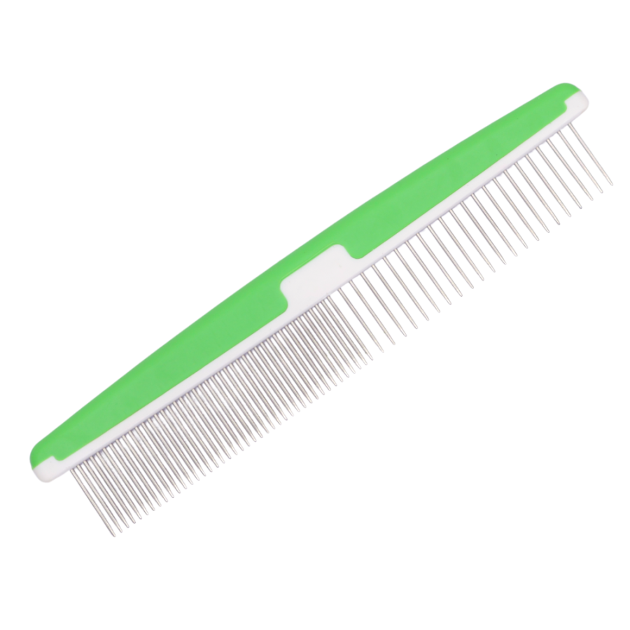 Peine para mascota verde, 17.5cm