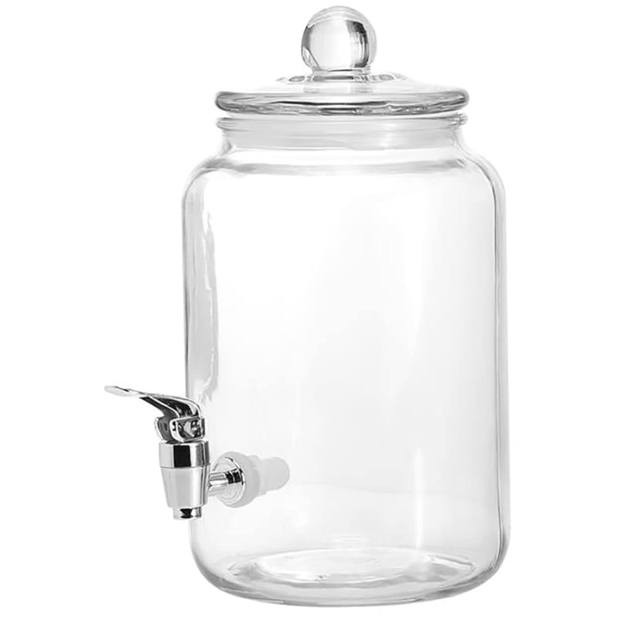 Dispensador de líquidos vidrio, 5 litros