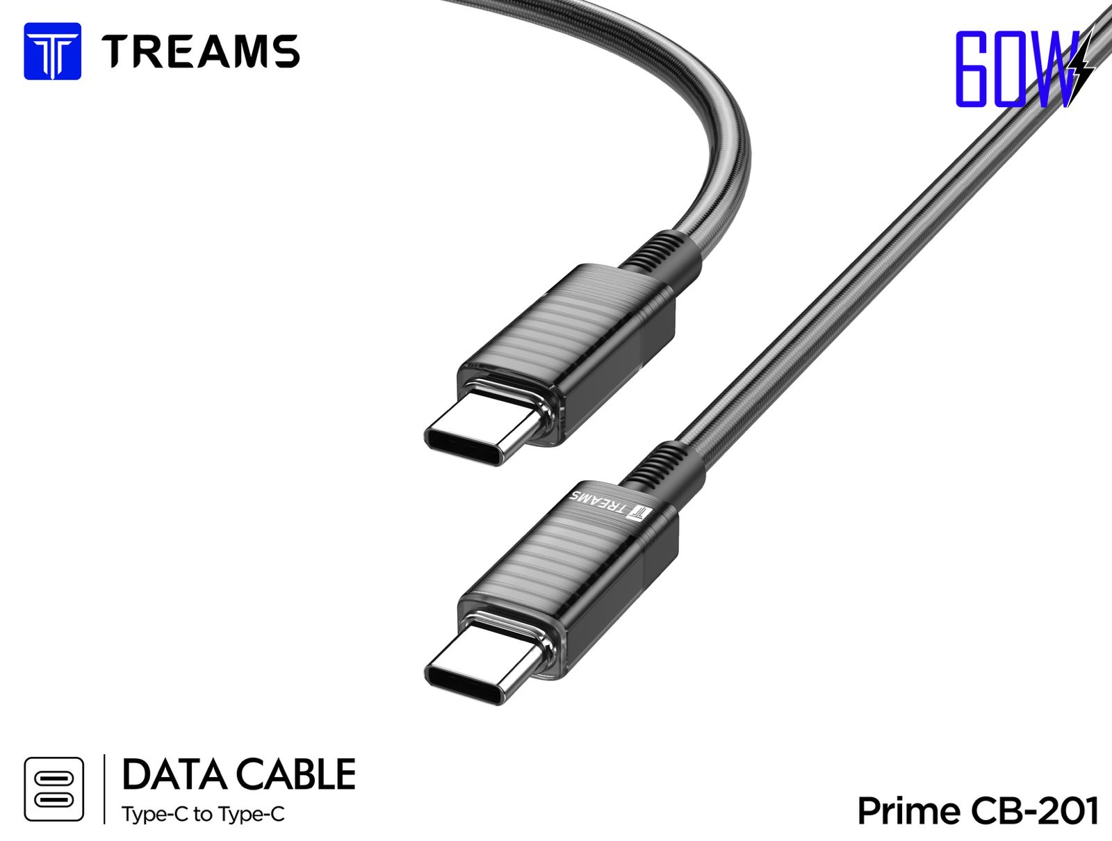 Treams Prime CB-201 Type-C to Type-C Data Cable