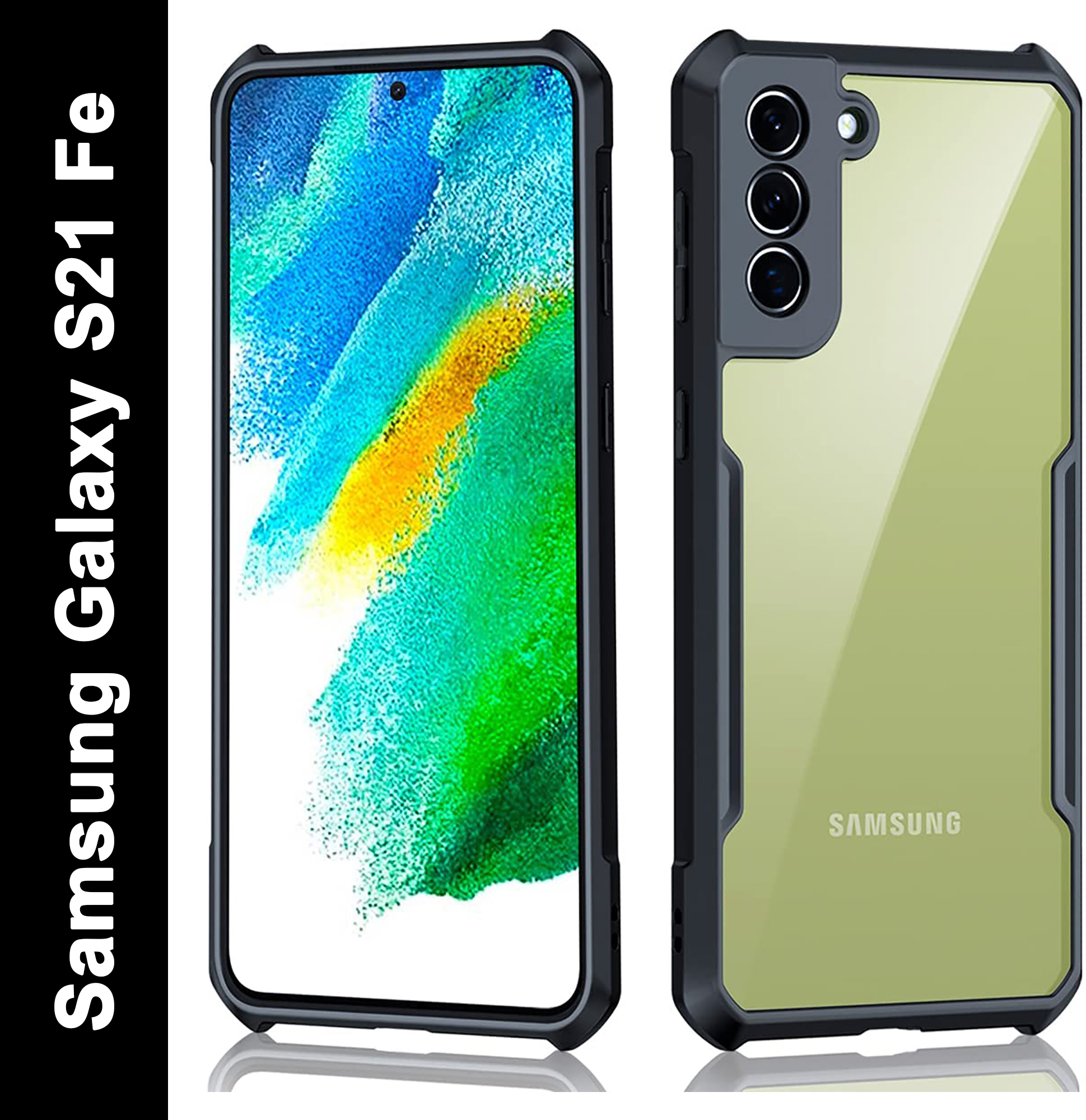 Black Border - Transparent Back iPaky Mobile Back Cover Case