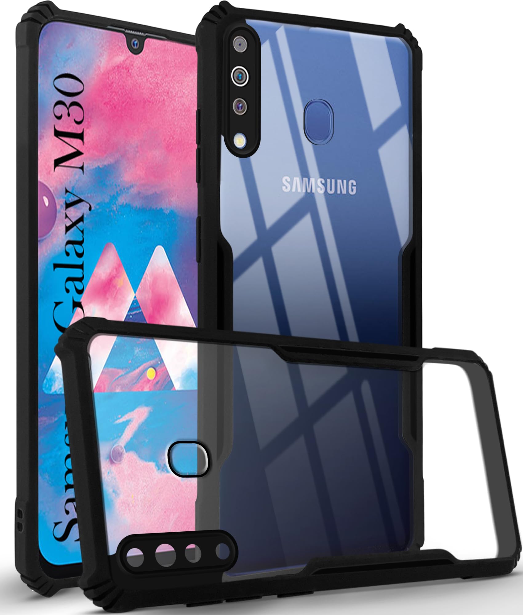 Black Border - Transparent Back iPaky Mobile Back Cover Case
