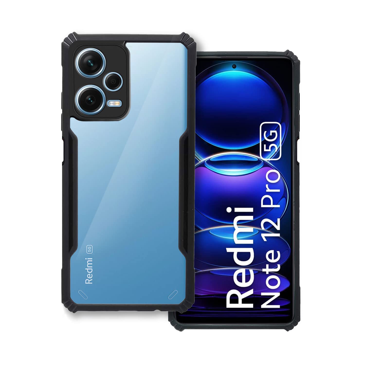 Black Border - Transparent Back iPaky Mobile Back Cover Case