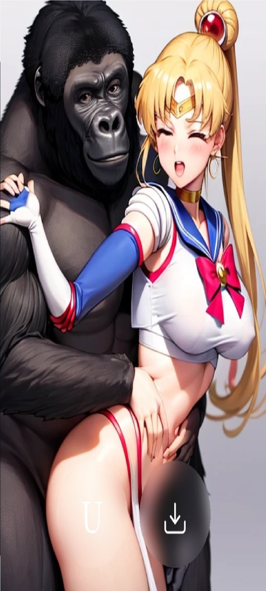 ゴリラとセックスするセーラームーン by hinoasuno with bestiality, sailormoon