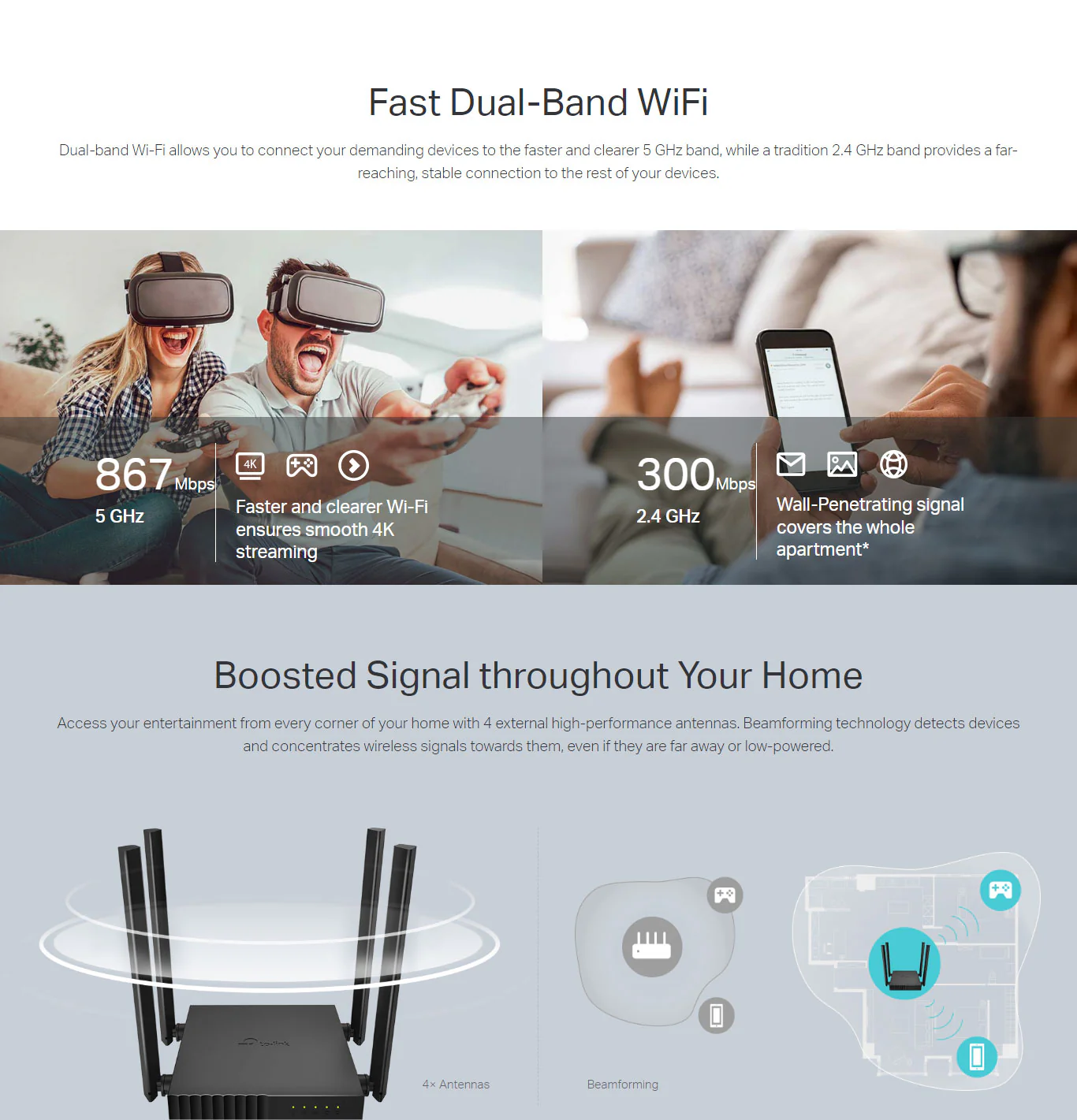 2.4GHz and 5GHz Wi-Fi