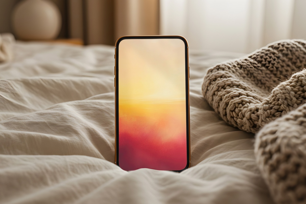 Dusky Horizon Tranquility Abstract iPhone Wallpaper