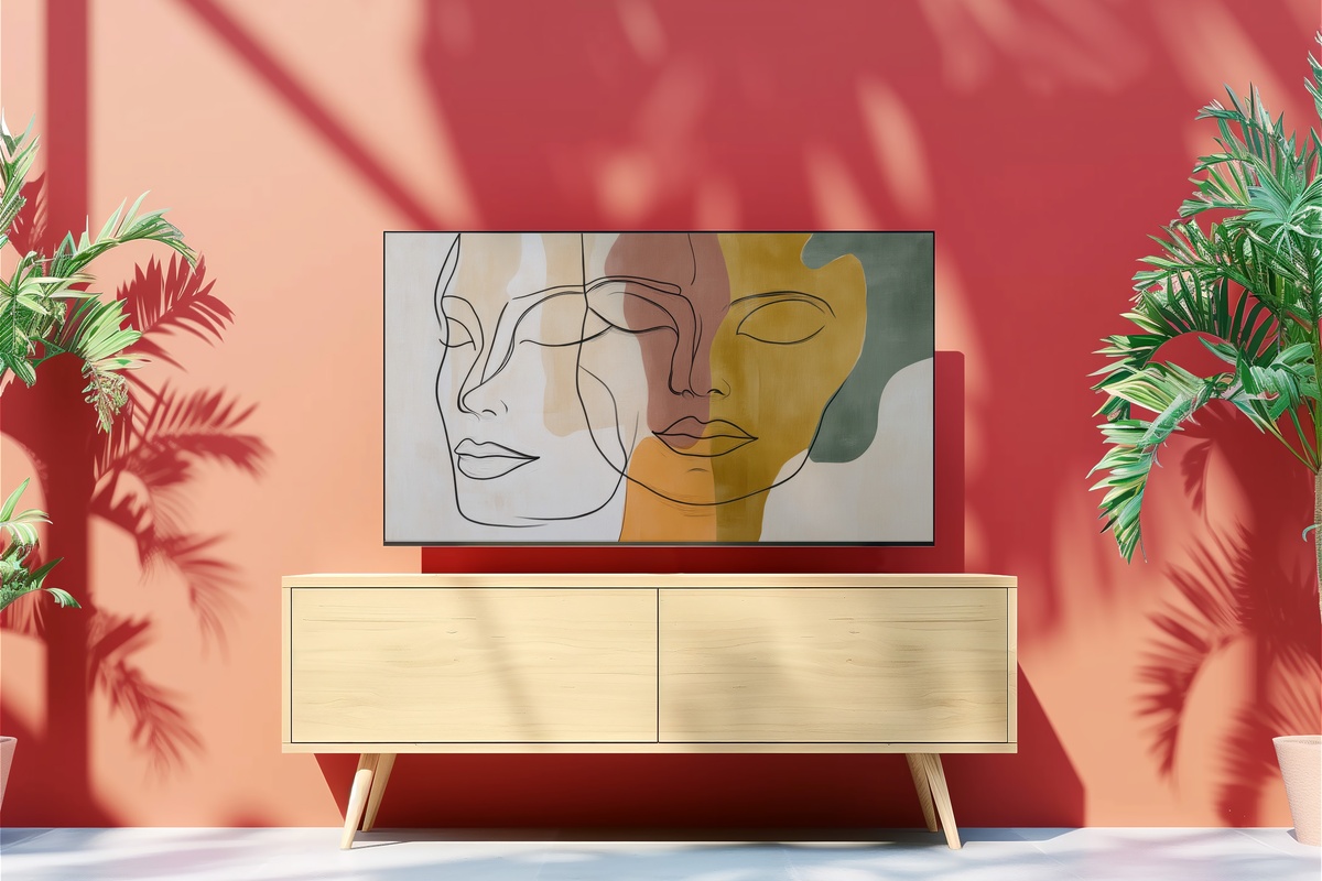 Curved Face Minimalism Frame TV Art