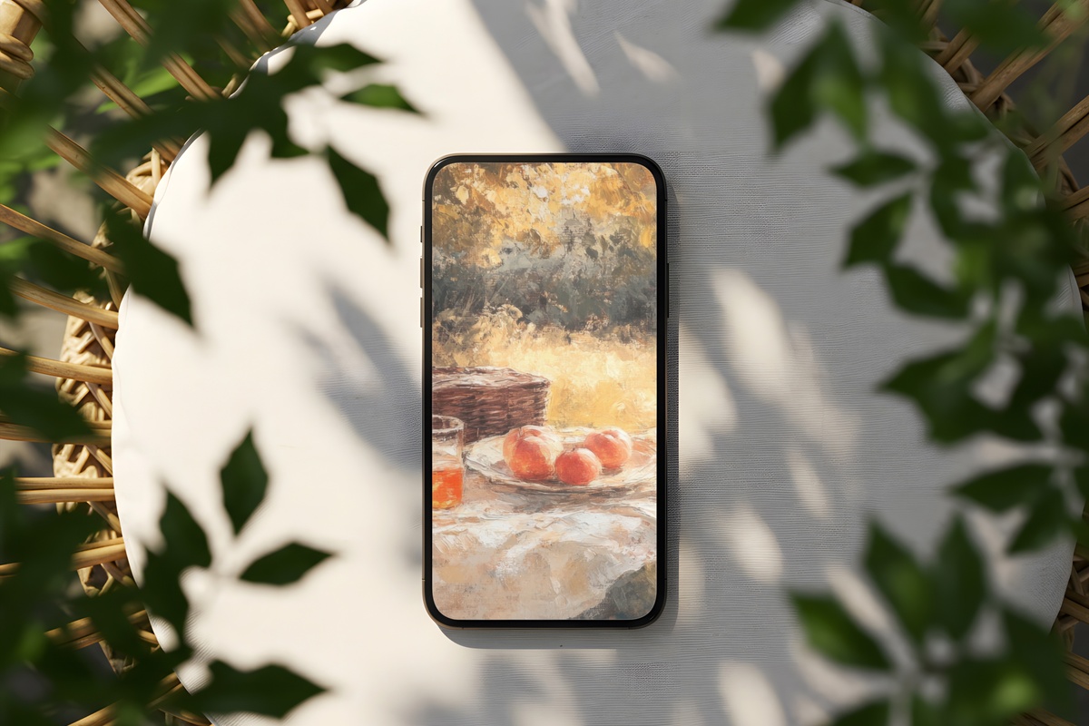 Autumn Picnic Warmth Fall iPhone Wallpaper