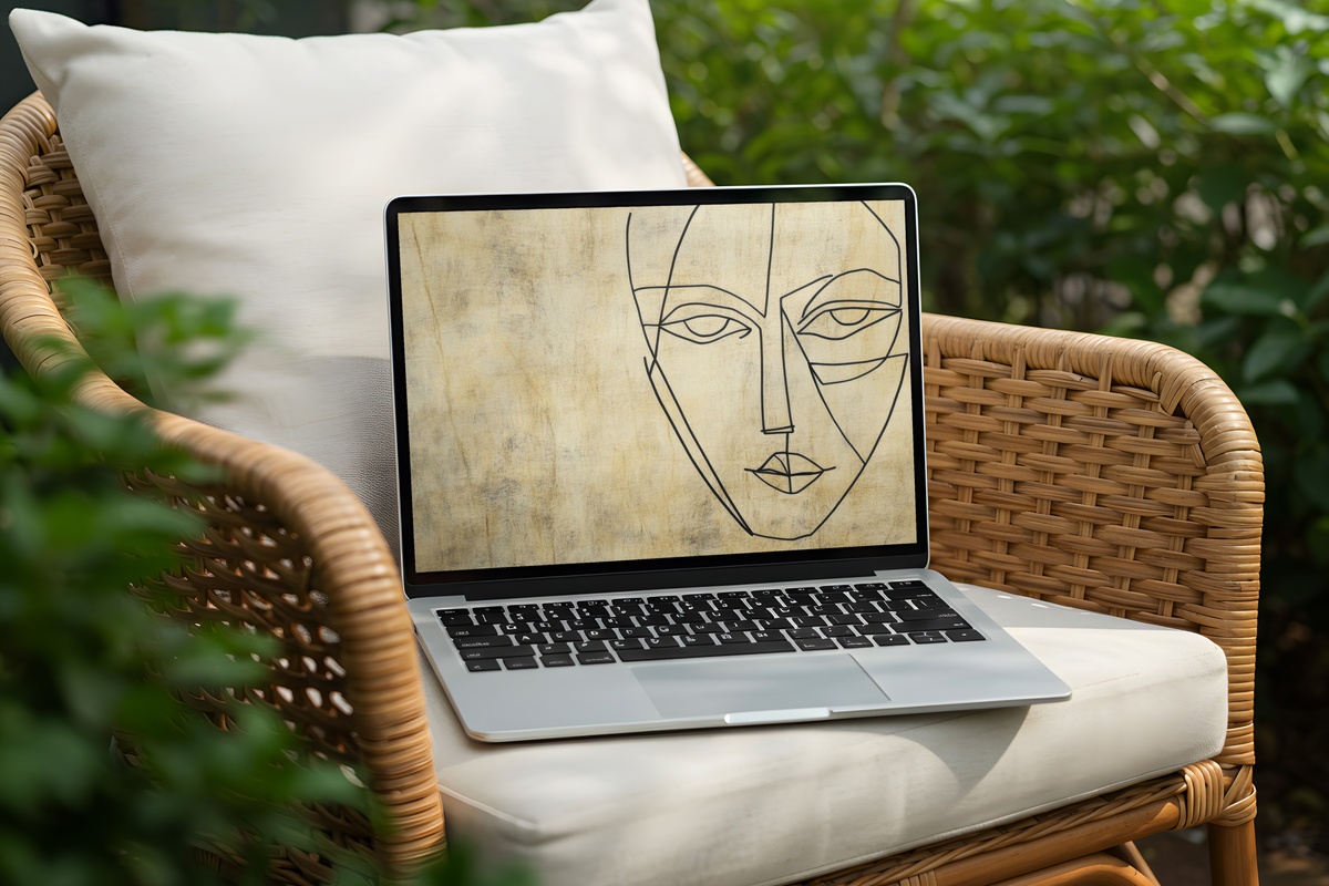 Minimalist Face Geometry Desktop Wallpaper