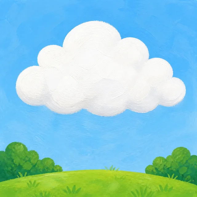 Scene: The cloud is white.