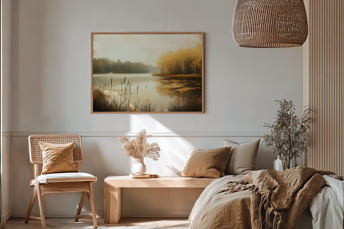 Autumn Breeze Lake Whispers Fall Printable Wall Art