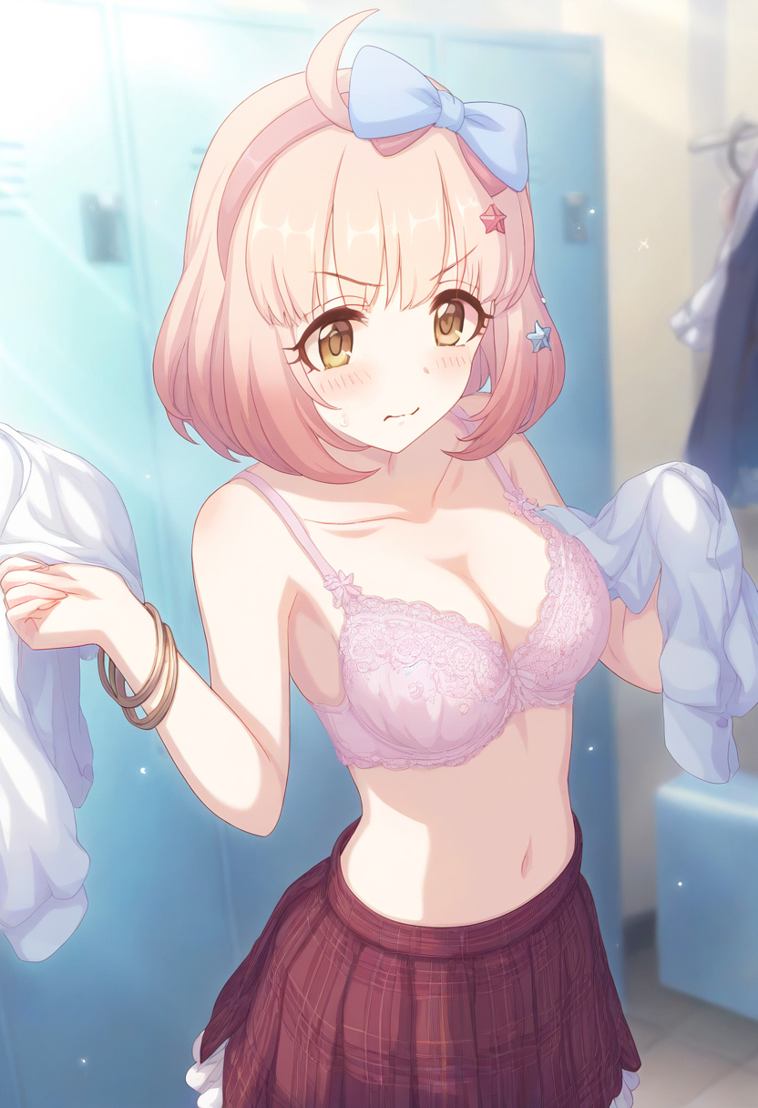 なかよし部 着替え by めるごー with Chloe (Princess Connect), Yuni (Princess Connect), Princess Connect! Re:Dive, Princess Connect! Re:Dive, changing clothes
