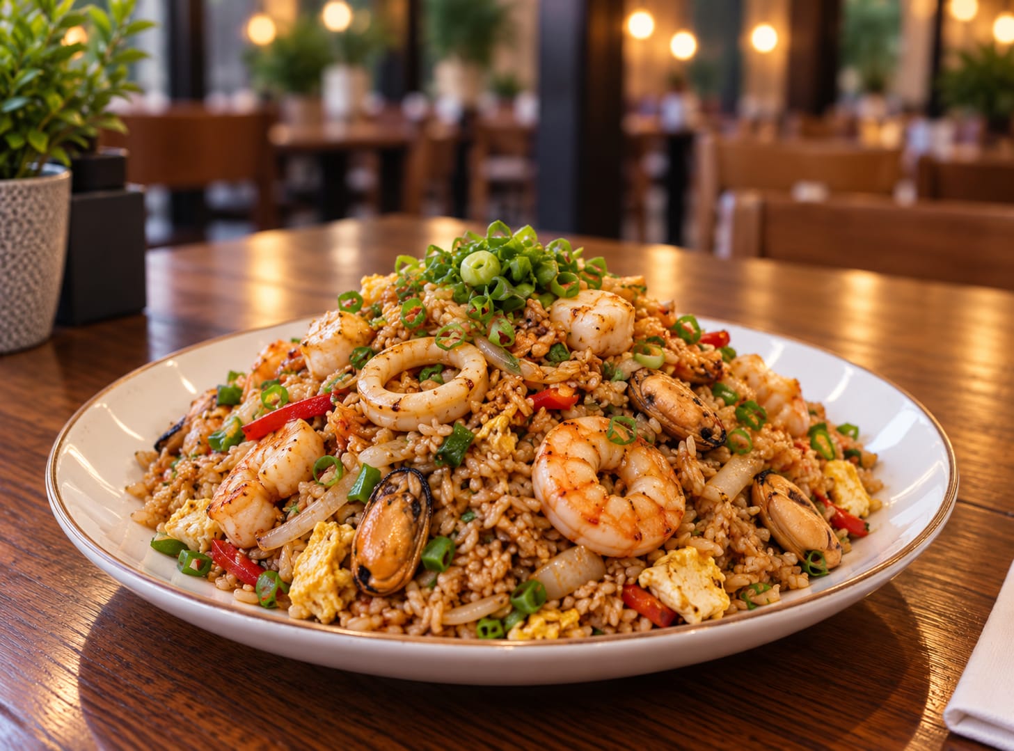 Arroz Chaufa de Mariscos