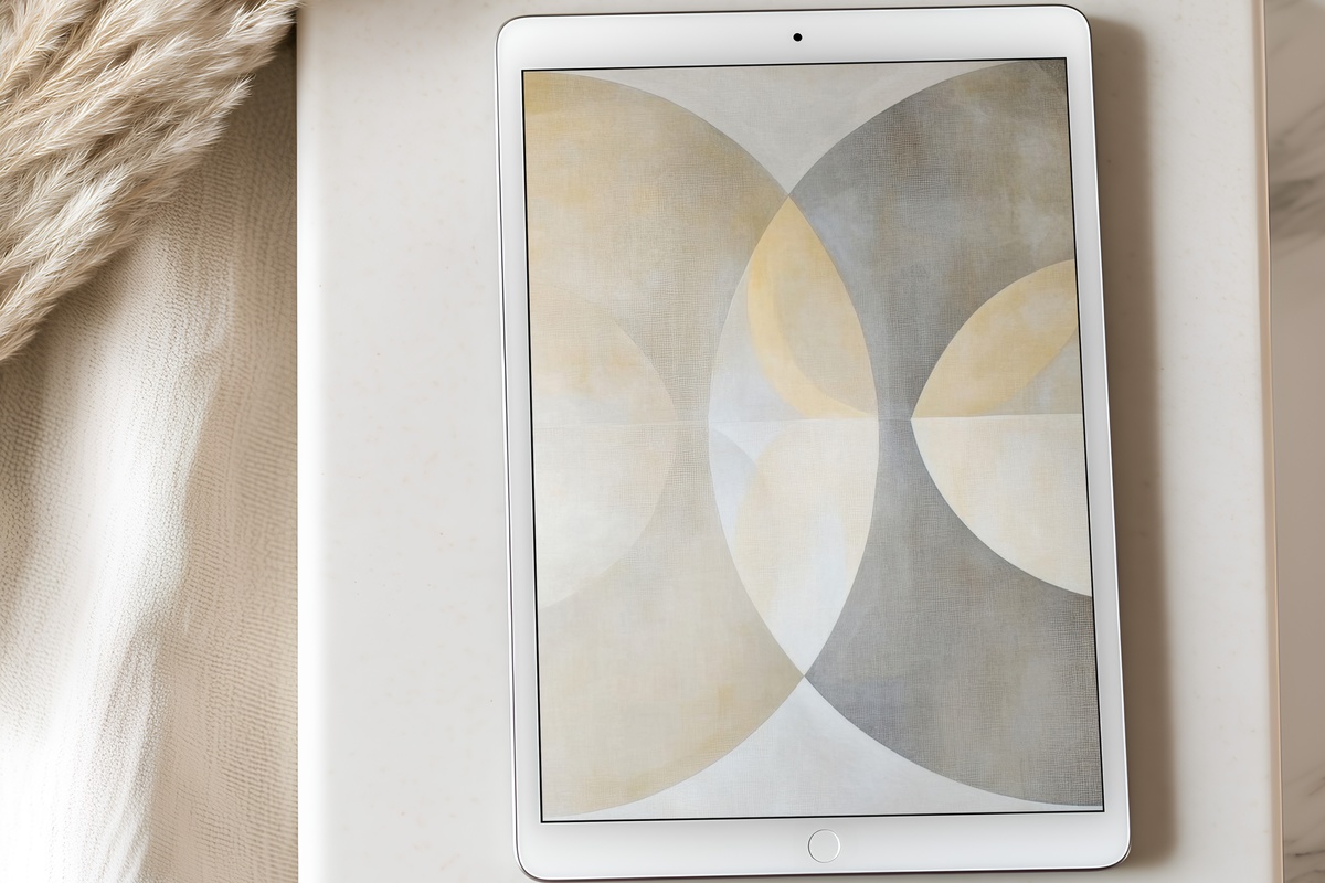 Circles of Calm Beauty neutral tablet wallpaper