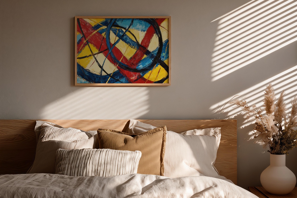 Vivid Line Harmony Abstract Printable Wall Art