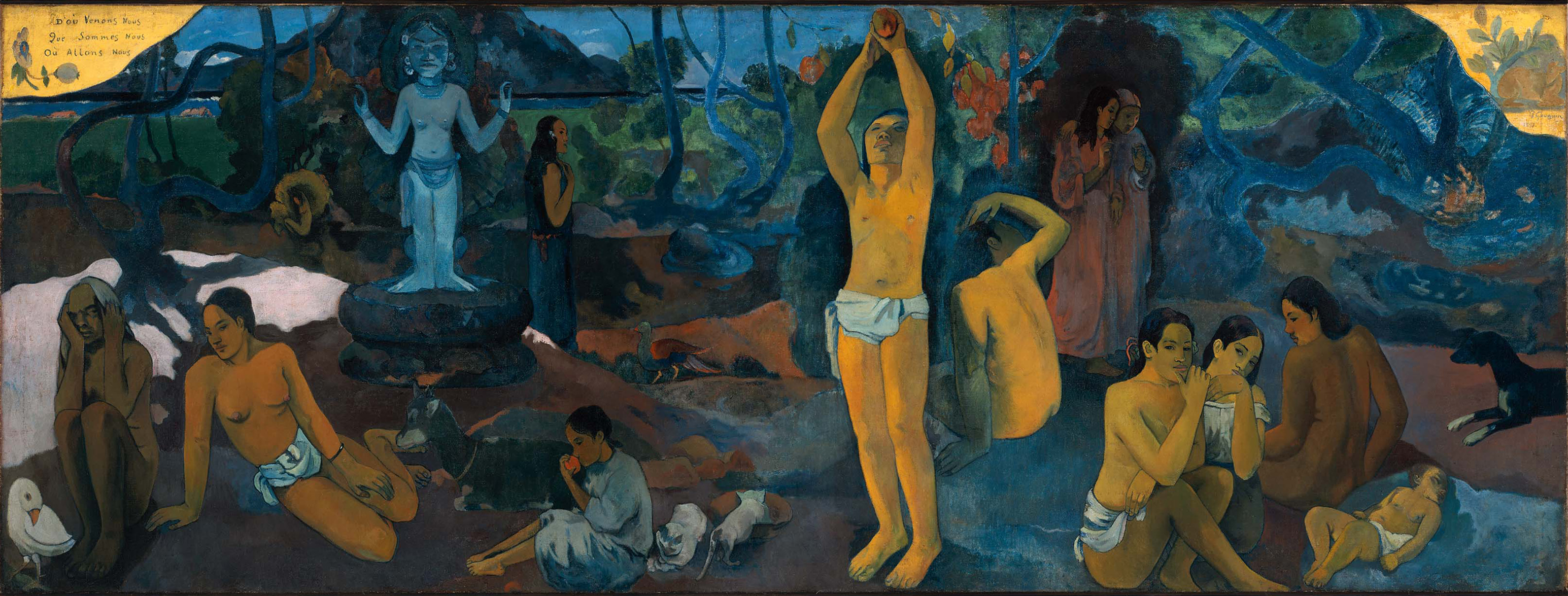 Paul Gauguin, Where Do We Come From? What Are We? Where Are We Going?, 1897-98. Oil on canvas, 139 x 375 cm. Museum of Fine Arts, Boston.