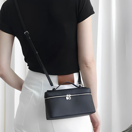 Bolso morral cuero pu, 22x7x14cm