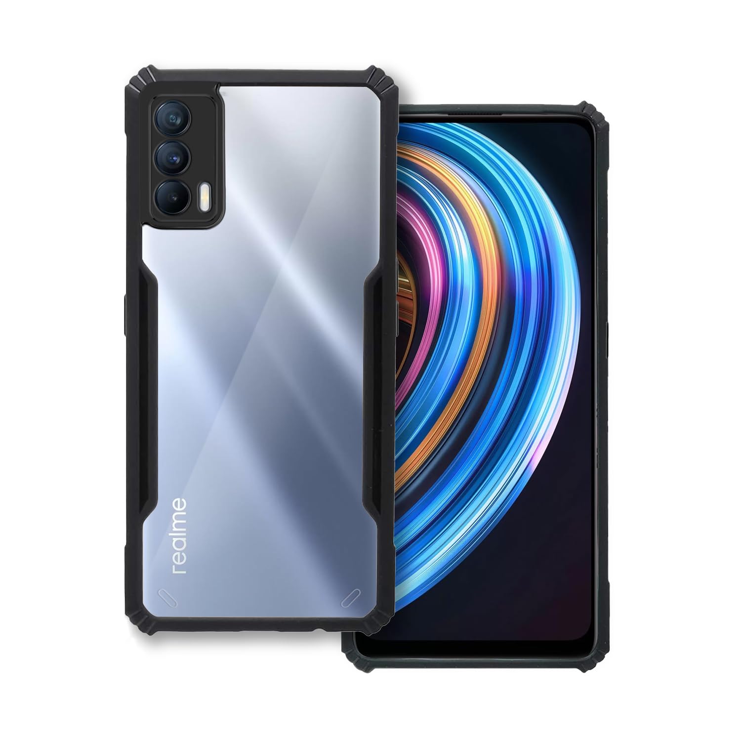 Black Border - Transparent Back iPaky Mobile Back Cover Case