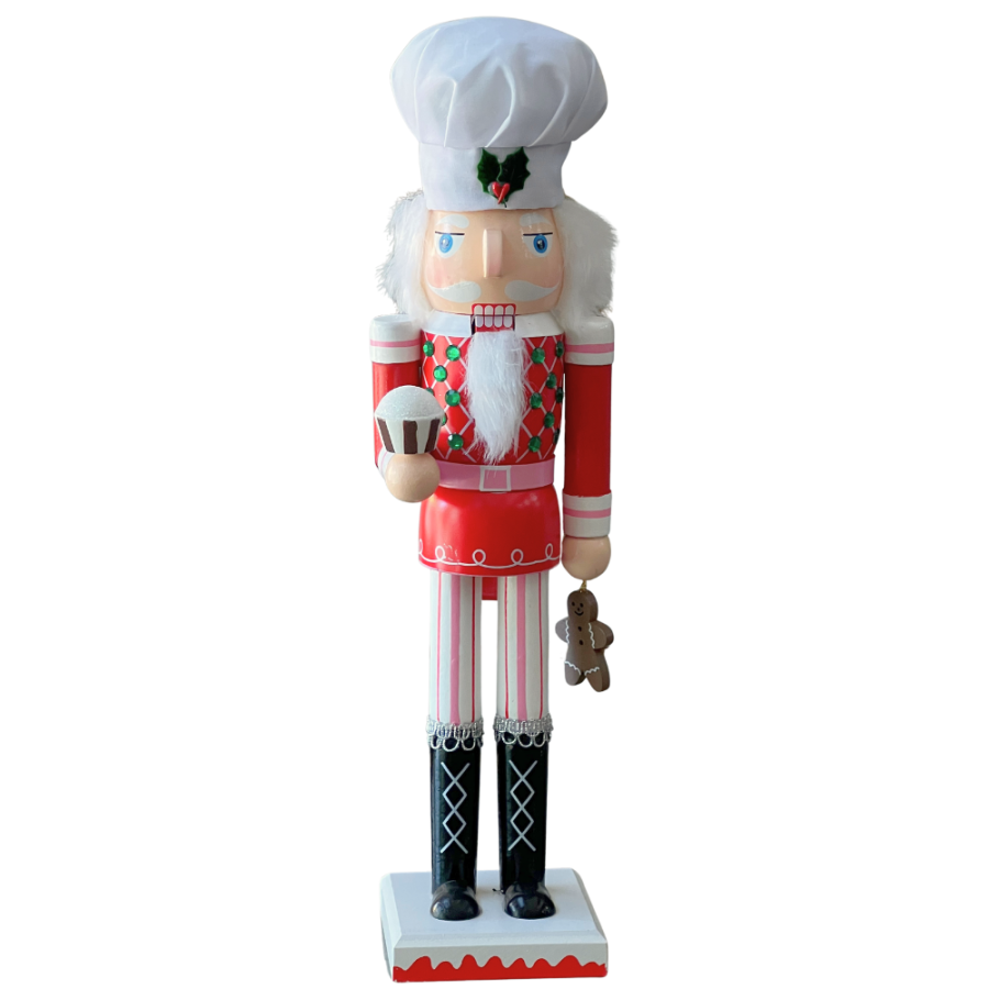 Cascanueces pastelero clásico madera, 38cm