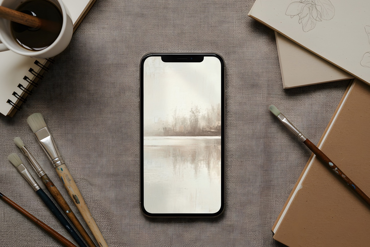 Calm Lake Autumn Reflections Fall iPhone Wallpaper