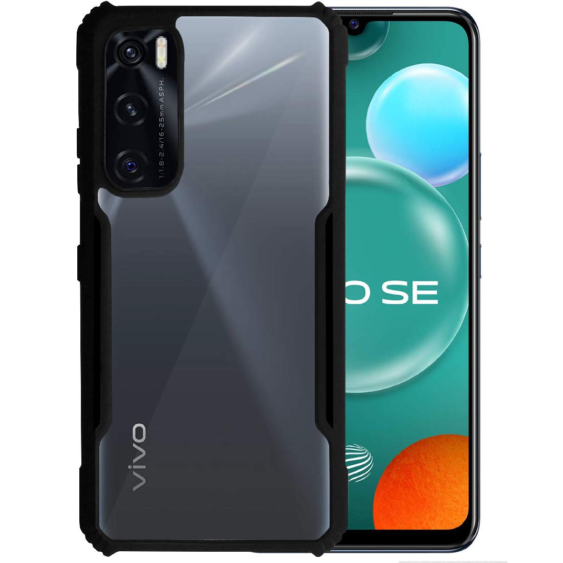Black Border - Transparent Back iPaky Mobile Back Cover Case