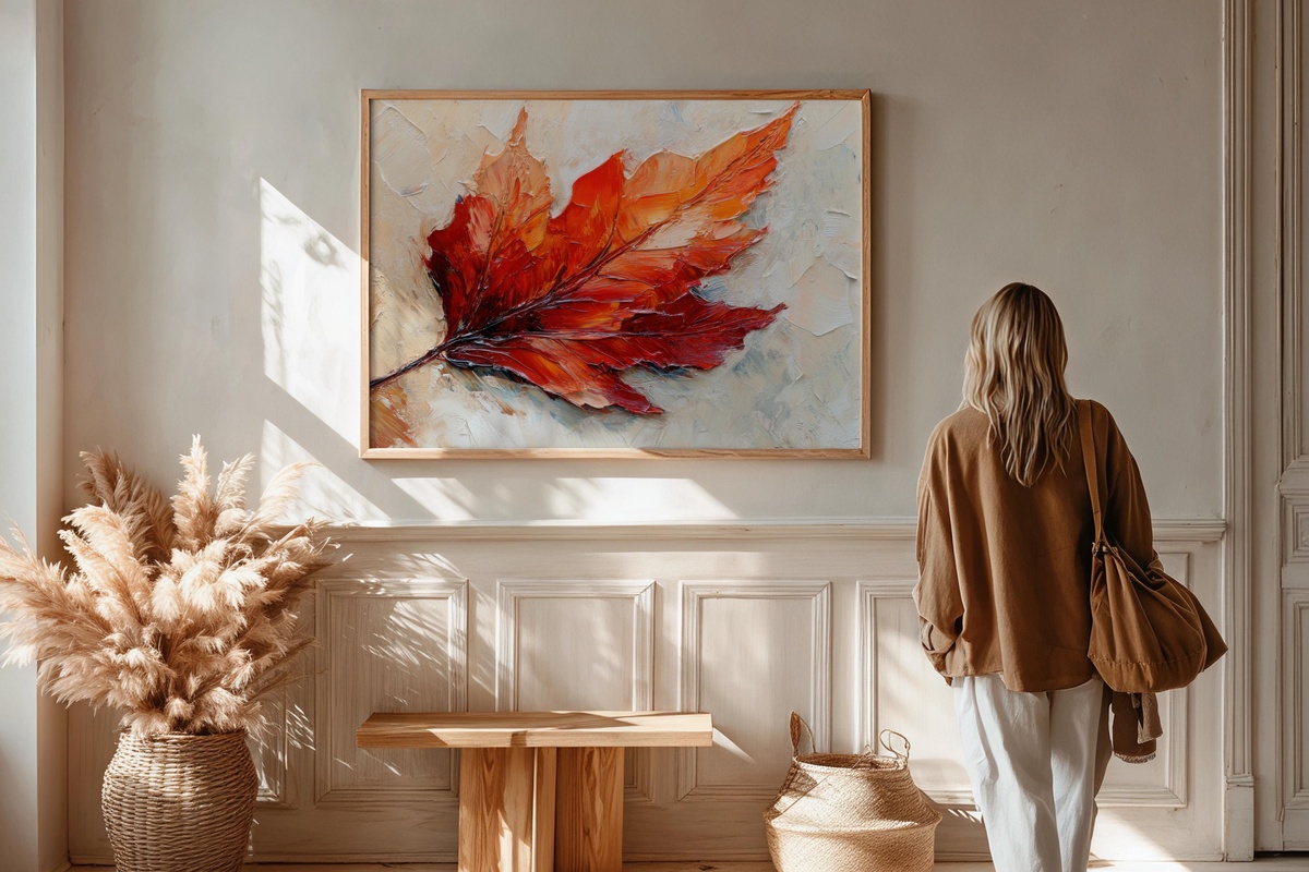 Close-Up Leaf Whispers Fall Printable Wall Art