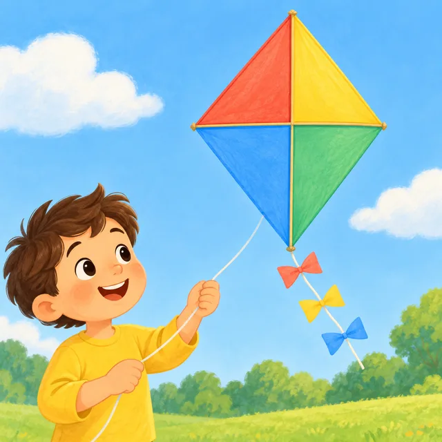 Scene: The kite is a diamond.