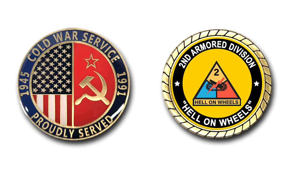 2nd Armored Division “Hell on Wheels” Cold War Service Challenge Coin