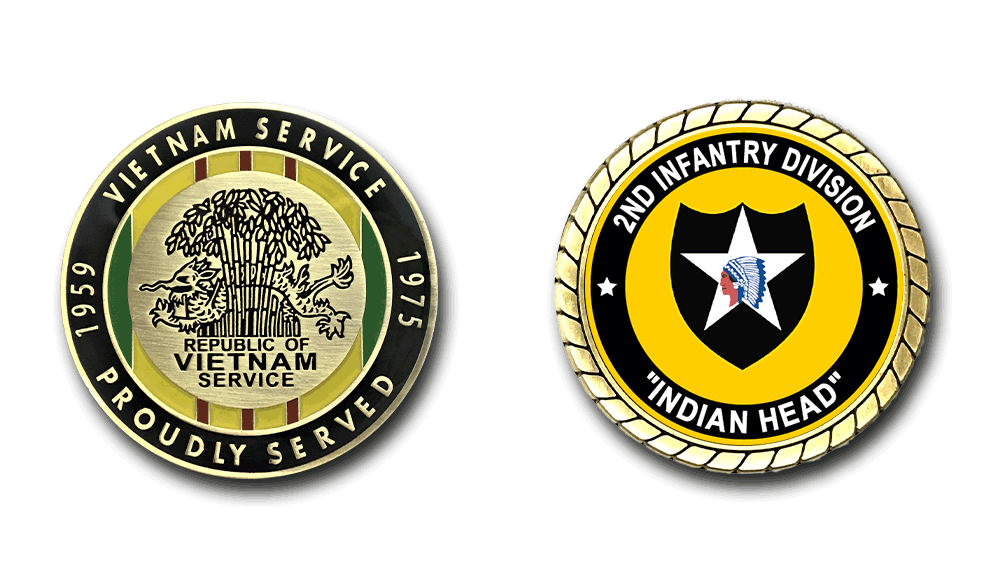 2nd Infantry Division “Indian Head” Vietnam Service Challenge Coin