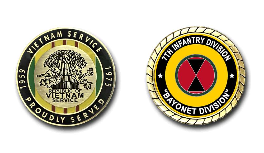 7th Infantry Division “Bayonet Division” Vietnam Service Challenge Coin