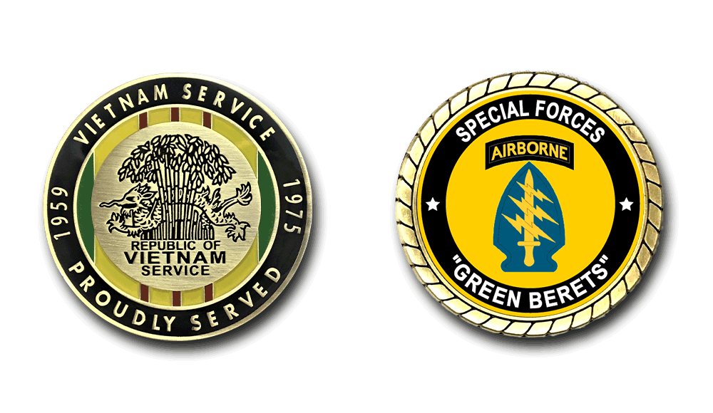 Special Forces “Green Berets” Vietnam Service Challenge Coin