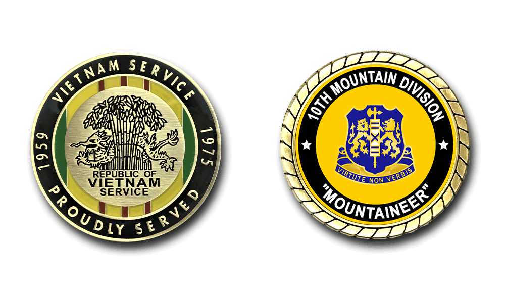 10th Mountain Division “Mountaineer” Vietnam Service Challenge Coin
