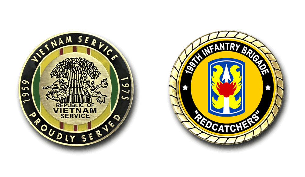 199th Infantry Brigade “Redcatchers” Vietnam Service Challenge Coin